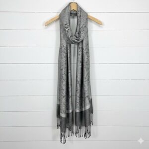 100% Pashmina Cashmere Scarf Shawl Paisley Tassel Lightweight Soft Elegant